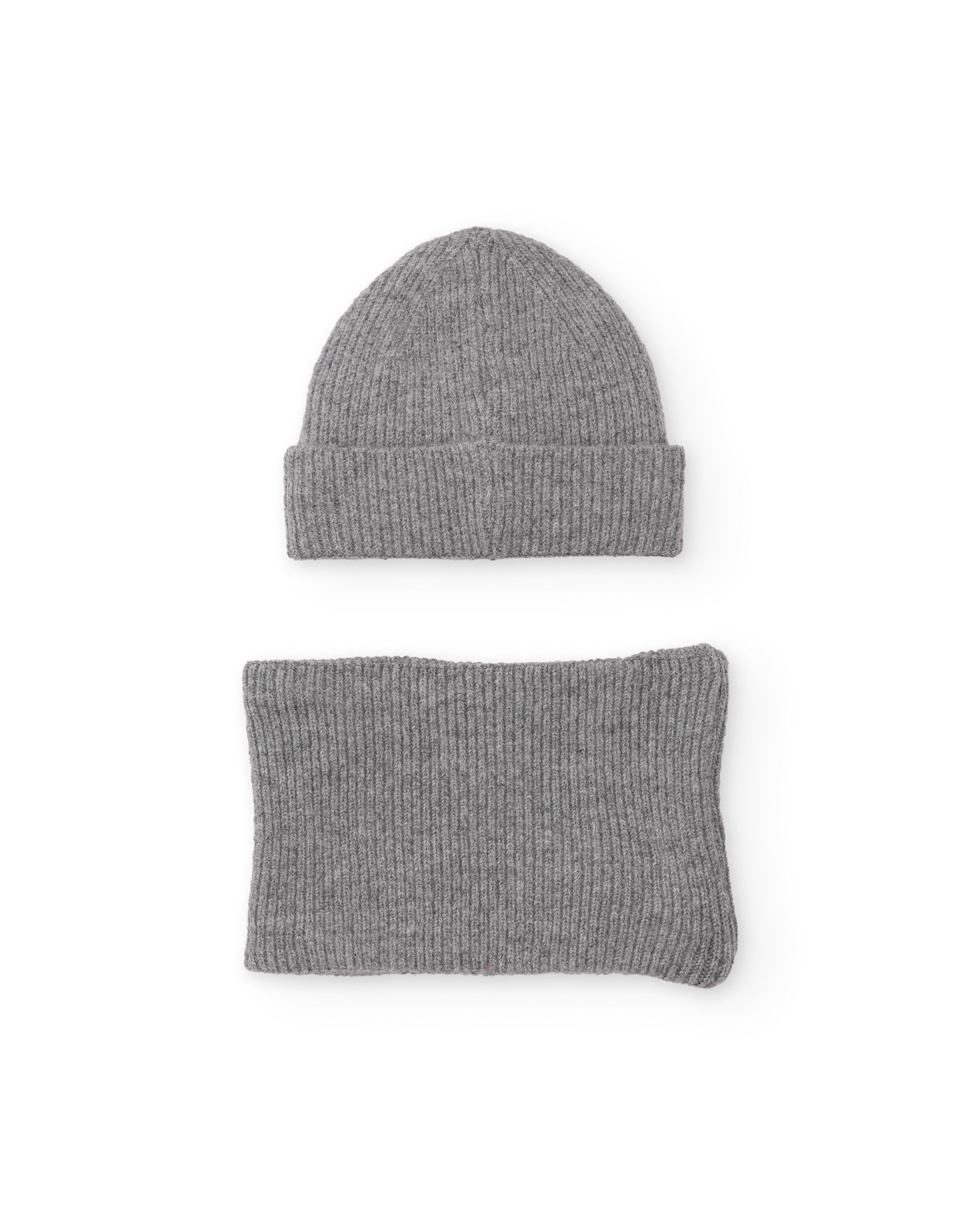 Tuc tuc Dark Legend set cappello scaldacollo grigio chiaro maglia