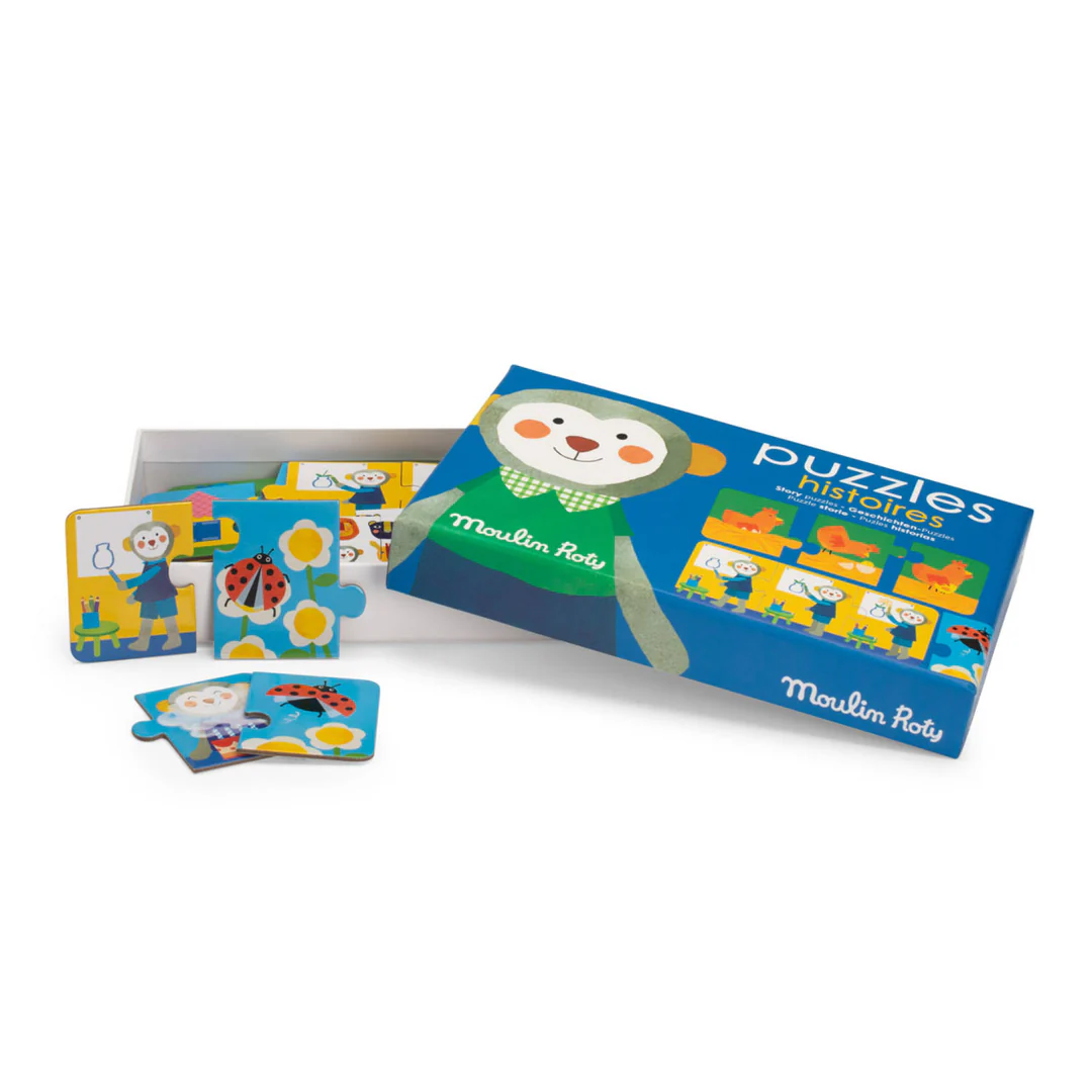 Moulin Roty Les Popipop puzzle storie 10 puzzle 3 pezzi dai 2 anni
