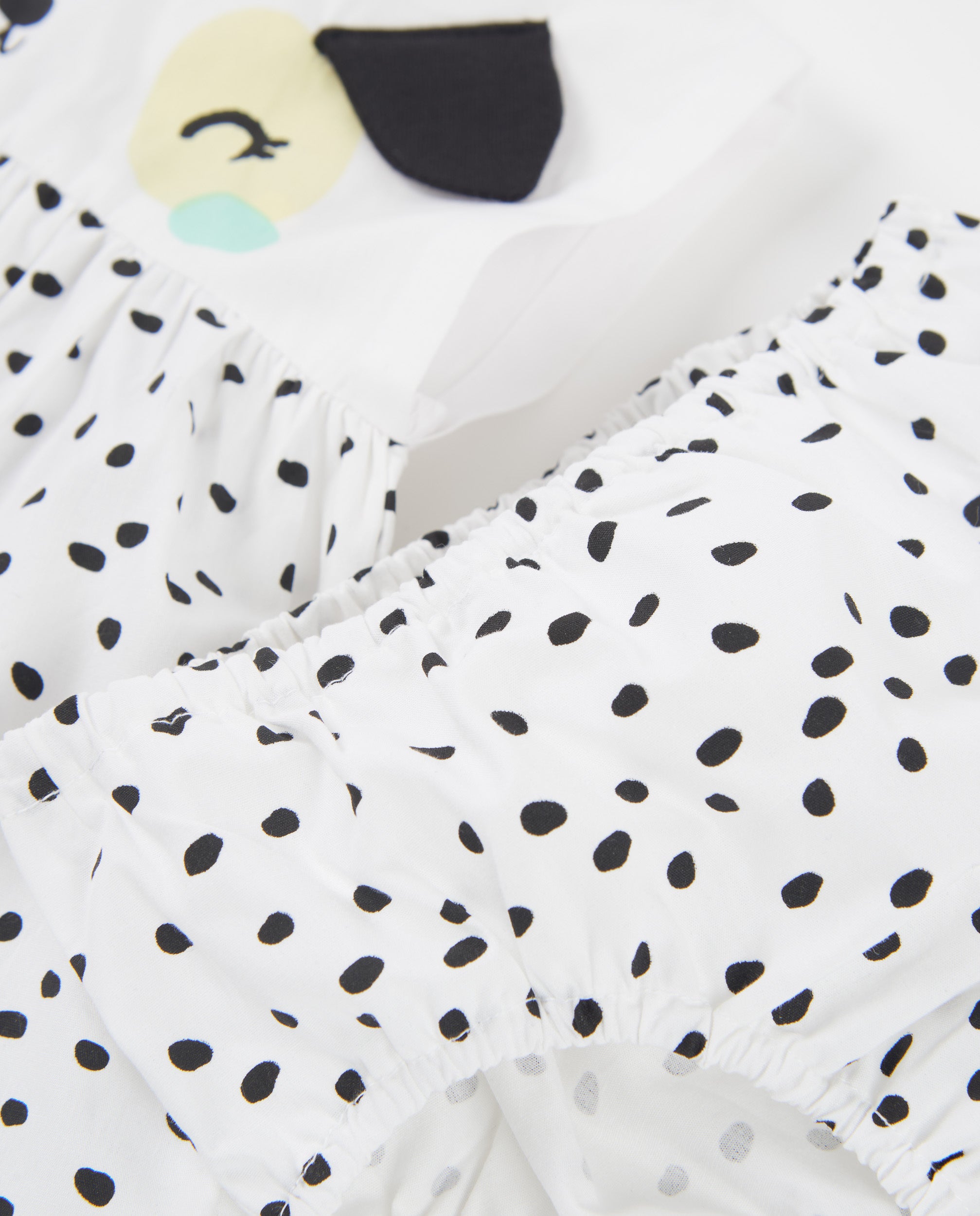 Tuc Tuc vestito neonata pois bianco con mutandina