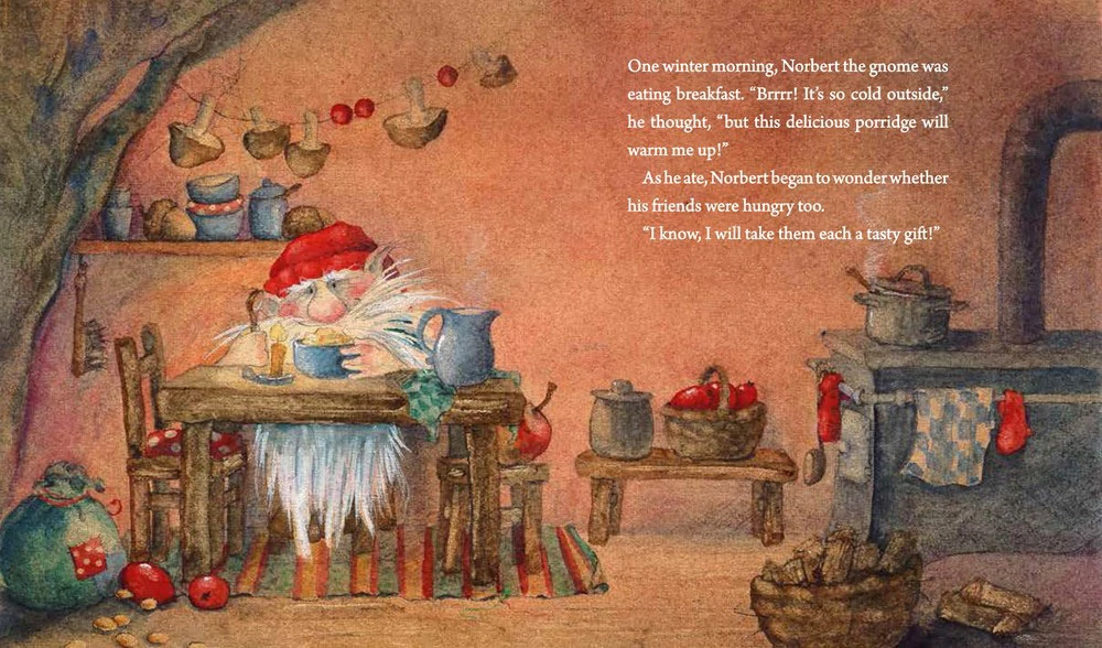 Daniela Drescher Norbert the Winter Gnome libro cartonato 3-6 anni inverno