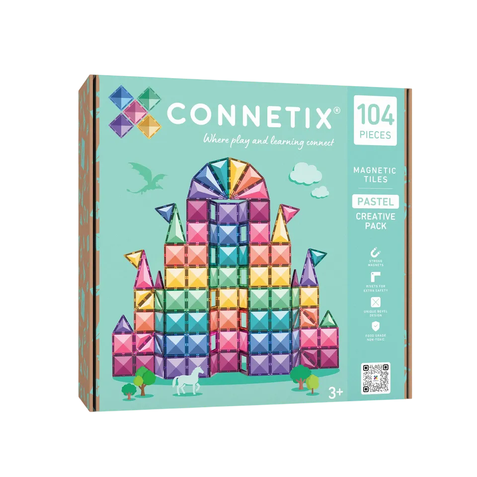 Connetix Pastel Creative Pack costruzioni magnetiche 104 pezzi