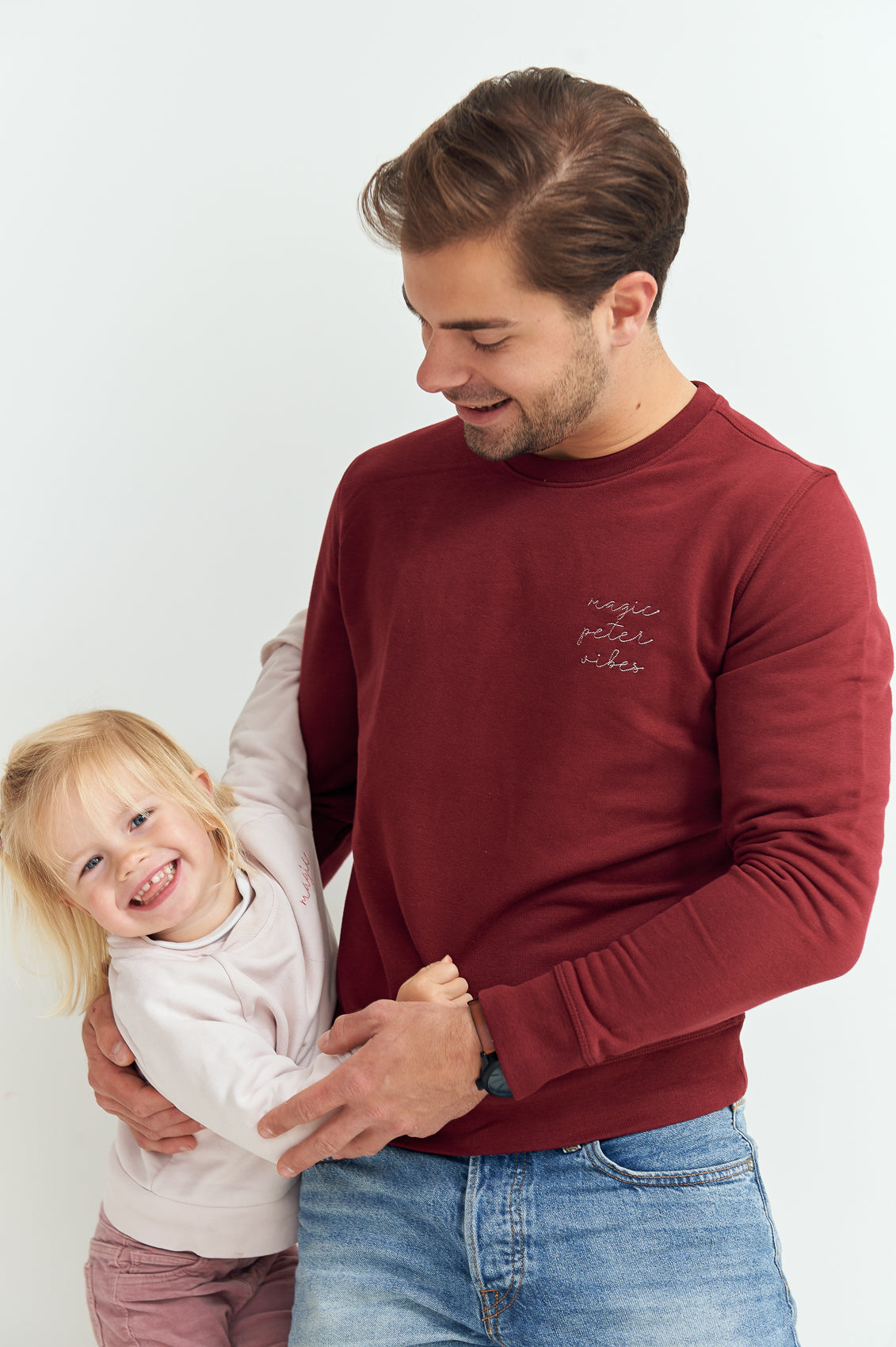 Ella and Rapha Peter felpa uomo vino in cotone