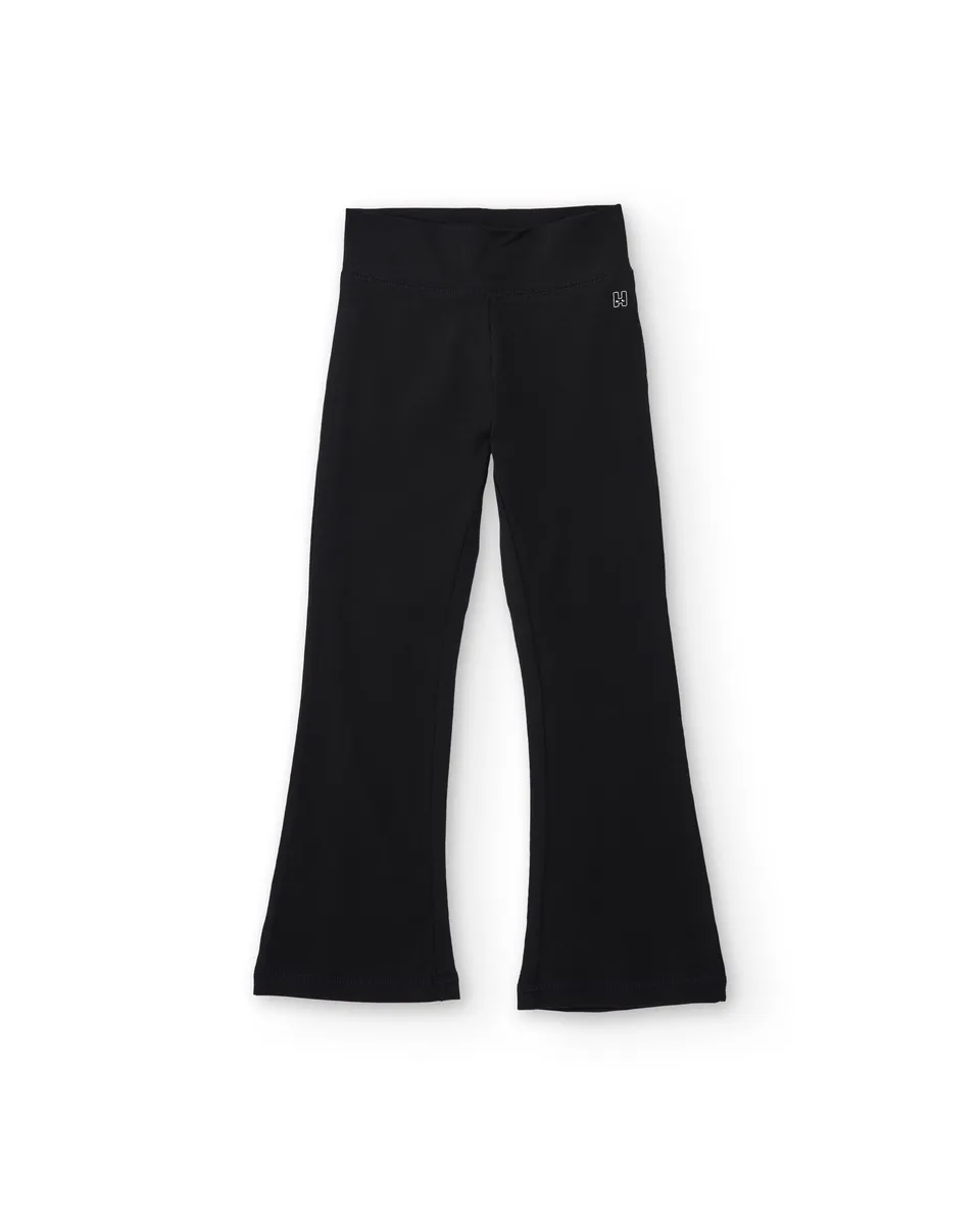 Tuc tuc pantaloni maglina bambina neri gamba svasata