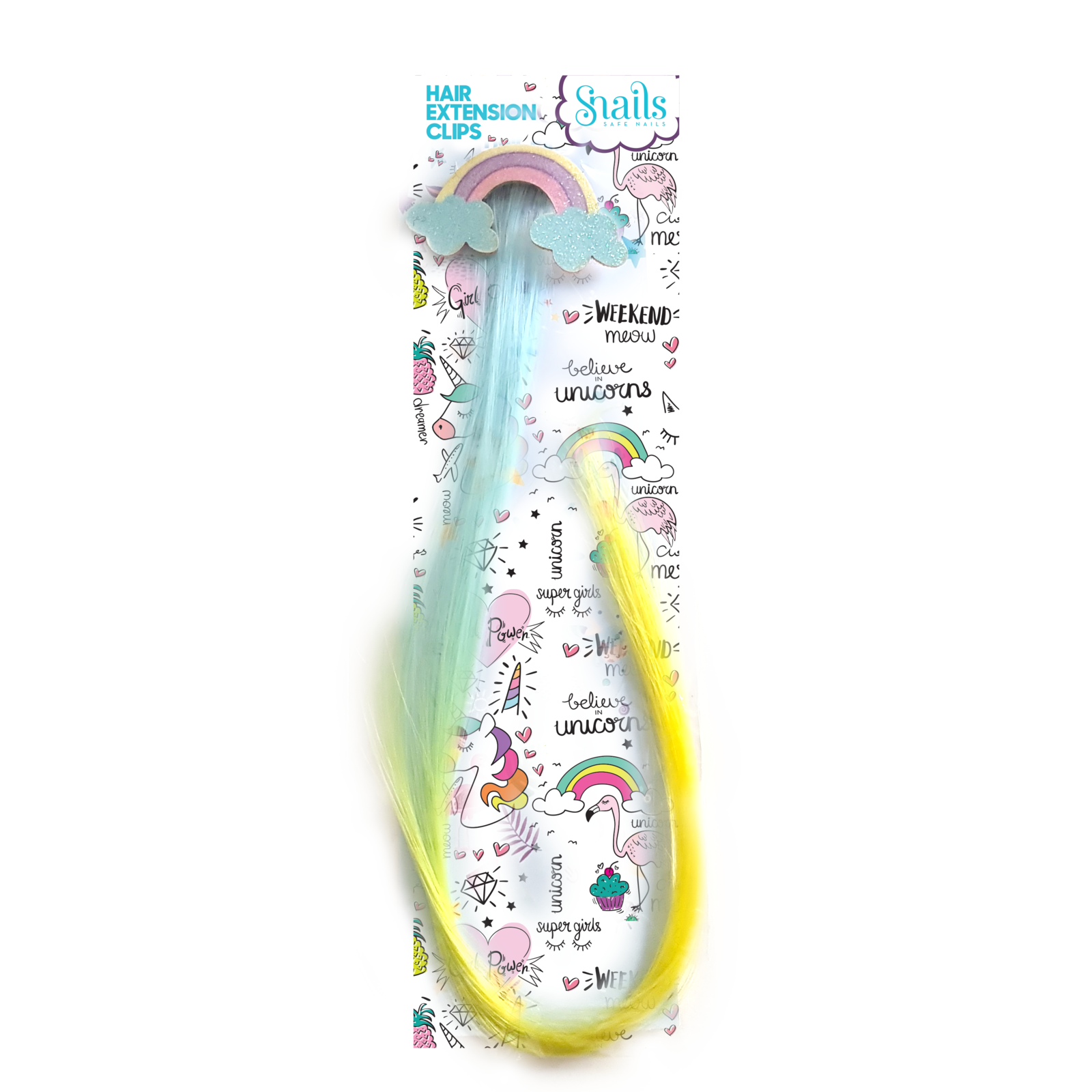 Snails Rainbow Extension Capelli con Clip per Bambine