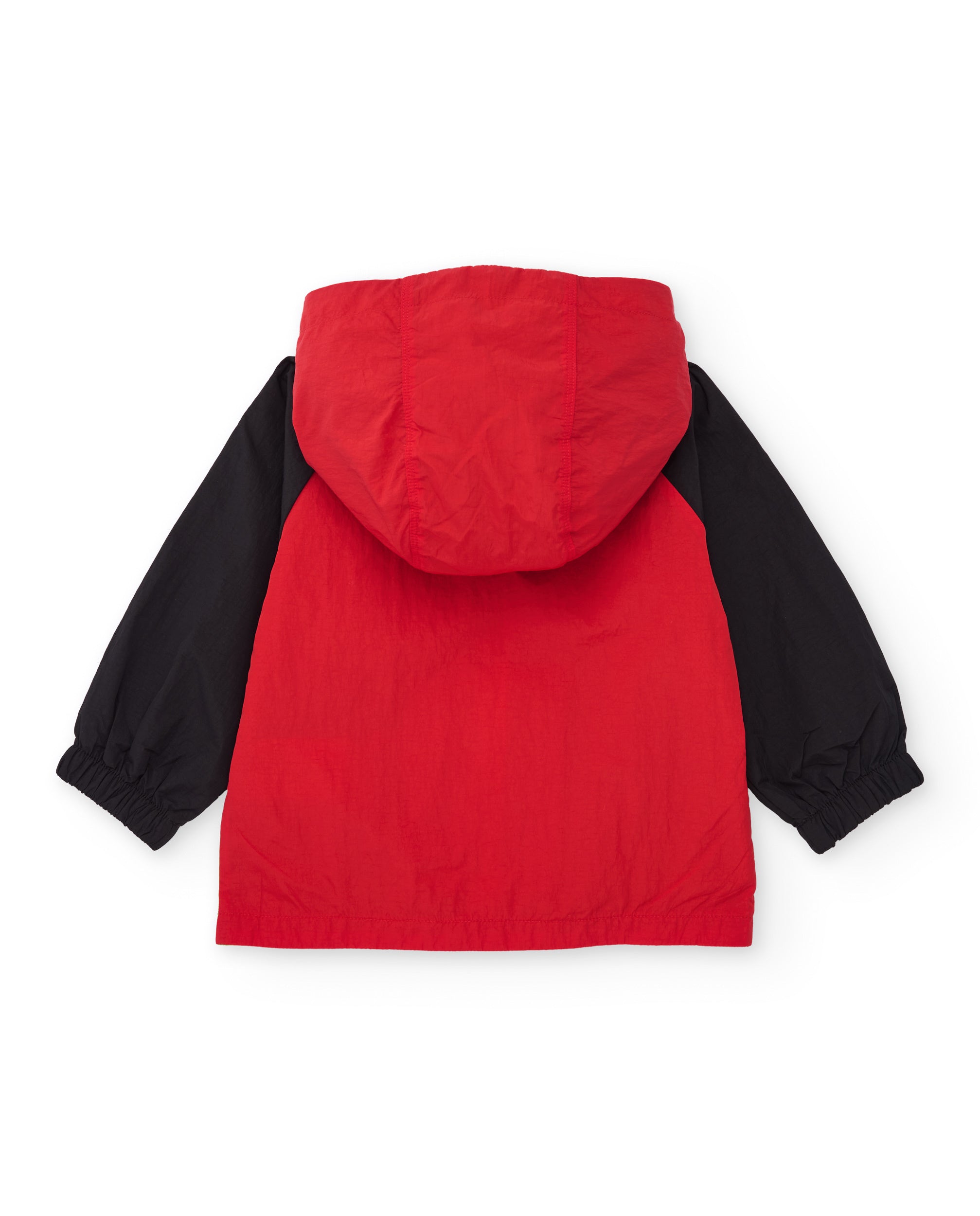 Tuc Tuc giacca bimbo rossa color block con cappuccio