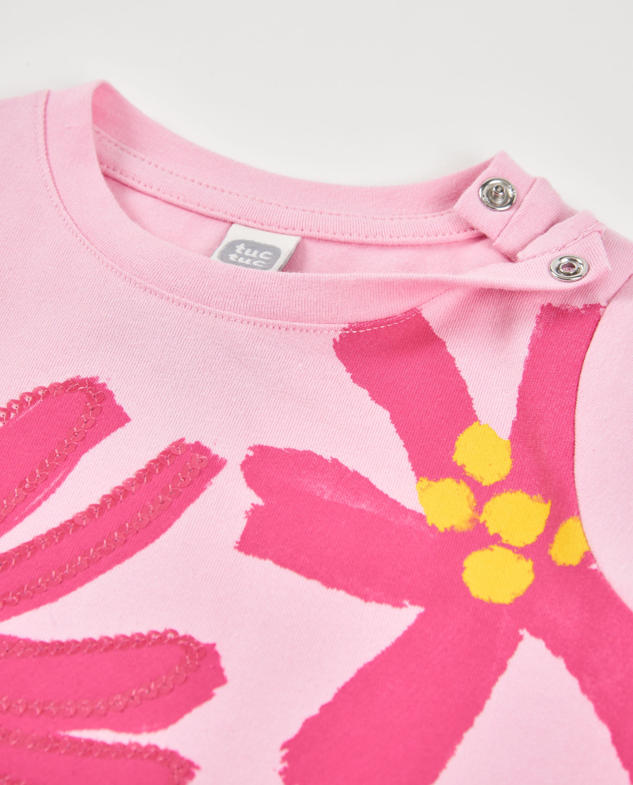 Tuc Tuc maglietta bambina fiori lurex rosa