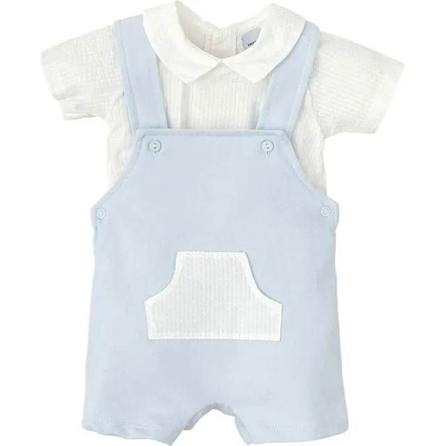 Babidu Set Salopette Corta e T-shirt Bimbo 2 Anni Tasca