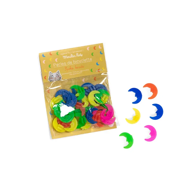 Moulin Roty Les Petits Merveilles Lune perle bici 36 pezzi arcobaleno