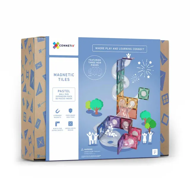 Connetix Pastel Ball Run costruzioni magnetiche 80 pezzi