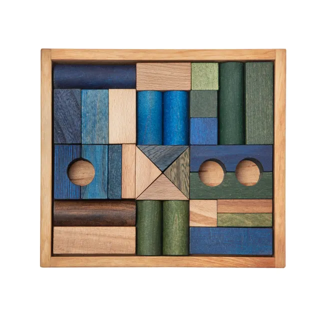 Wooden Story Cold Block costruzioni 30 pezzi blu