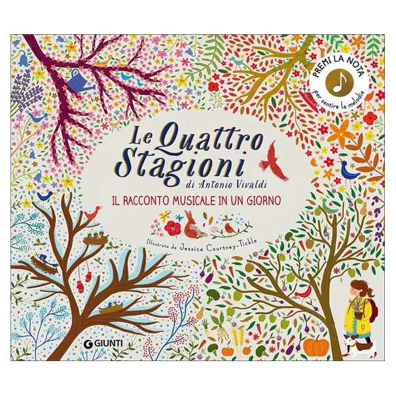 Giunti Le quattro stagioni Vivaldi libro musicale 3 anni