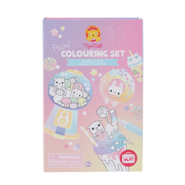 Tiger Tribe Kawaii Pastel Colouring Set da colorare viaggio