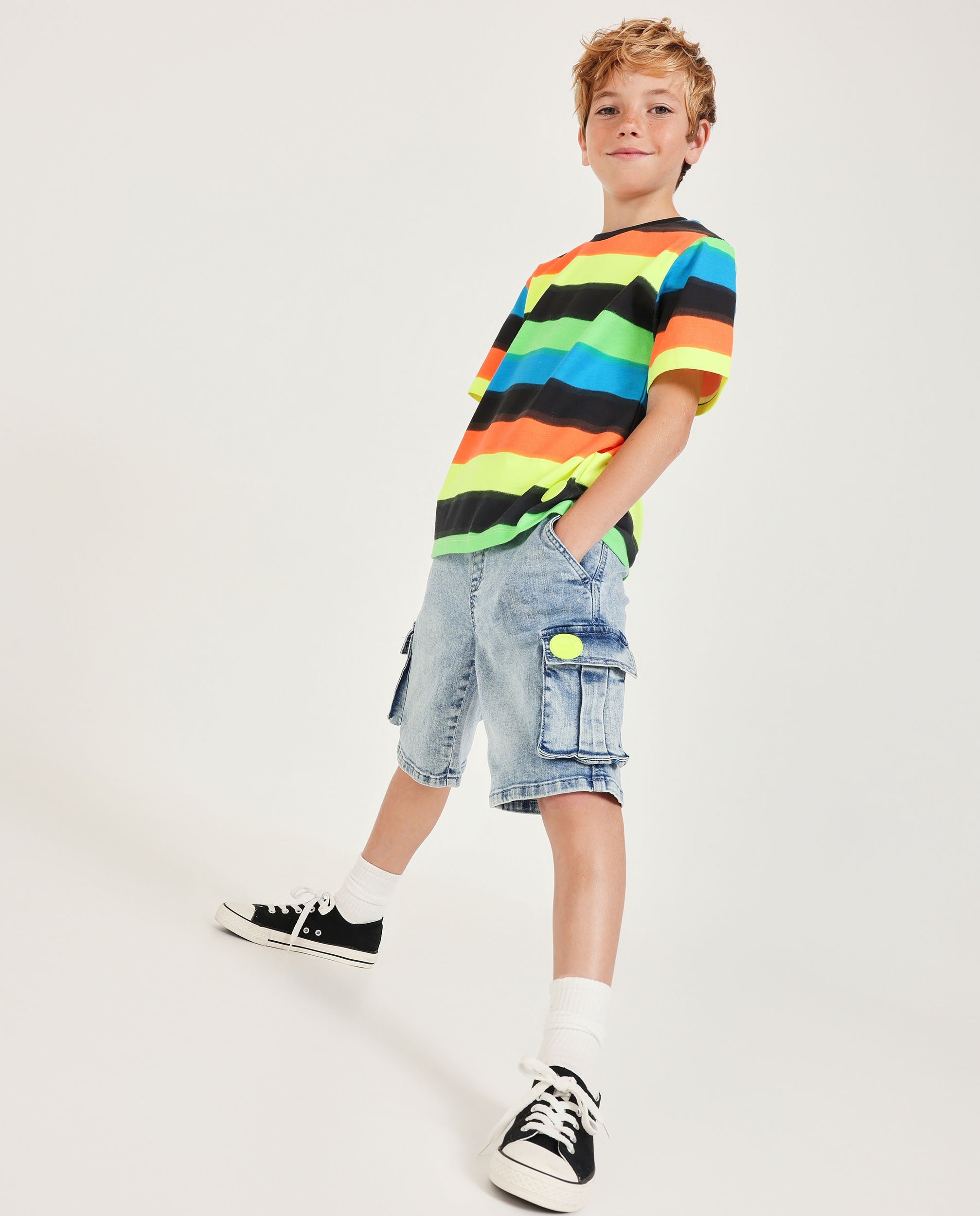 Tuc Tuc bermuda bimbo denim jeans tasche cargo