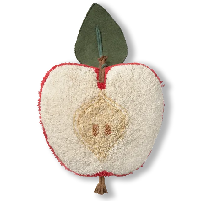Lorena Canals Apple cuscino puff mela 50 cm cotone