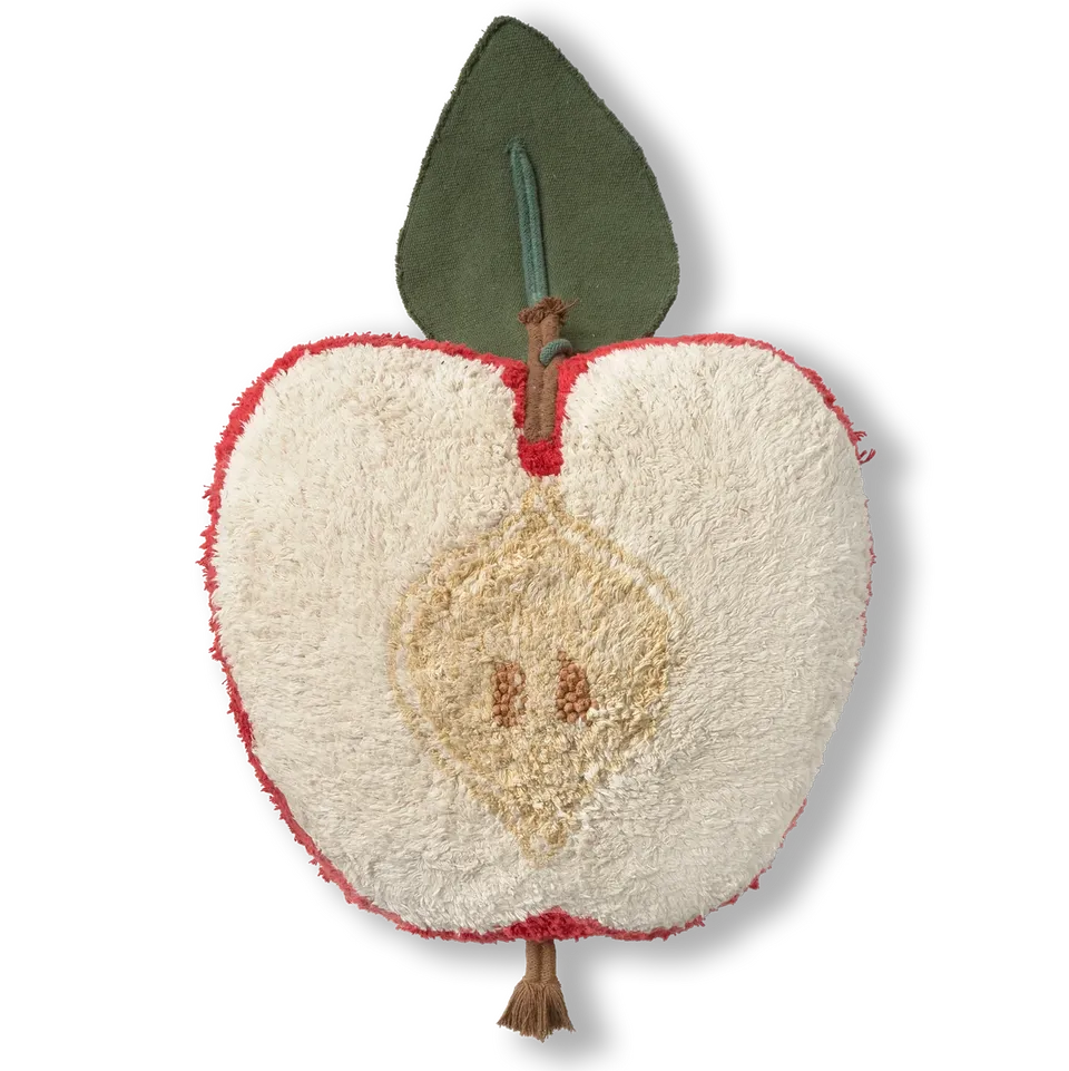 Lorena Canals Apple cuscino puff mela 50 cm cotone