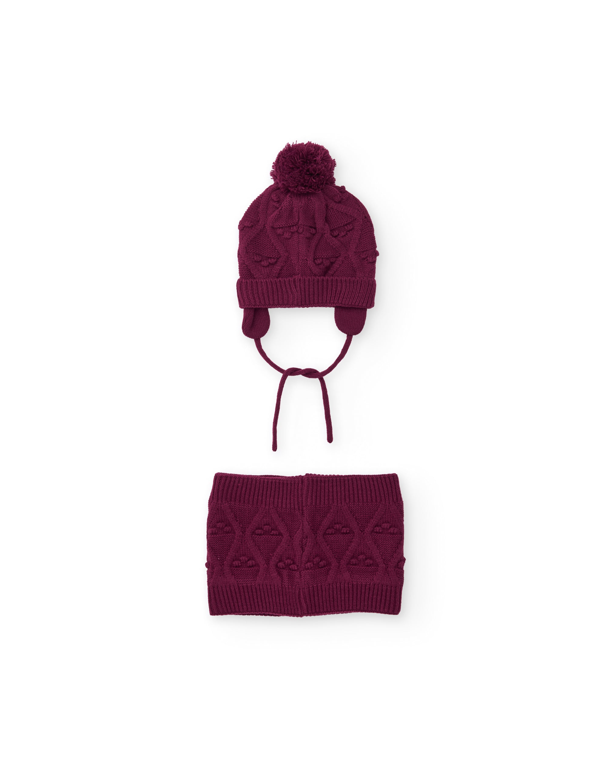 Tuc Tuc set bambina cappello scaldacollo bordeaux