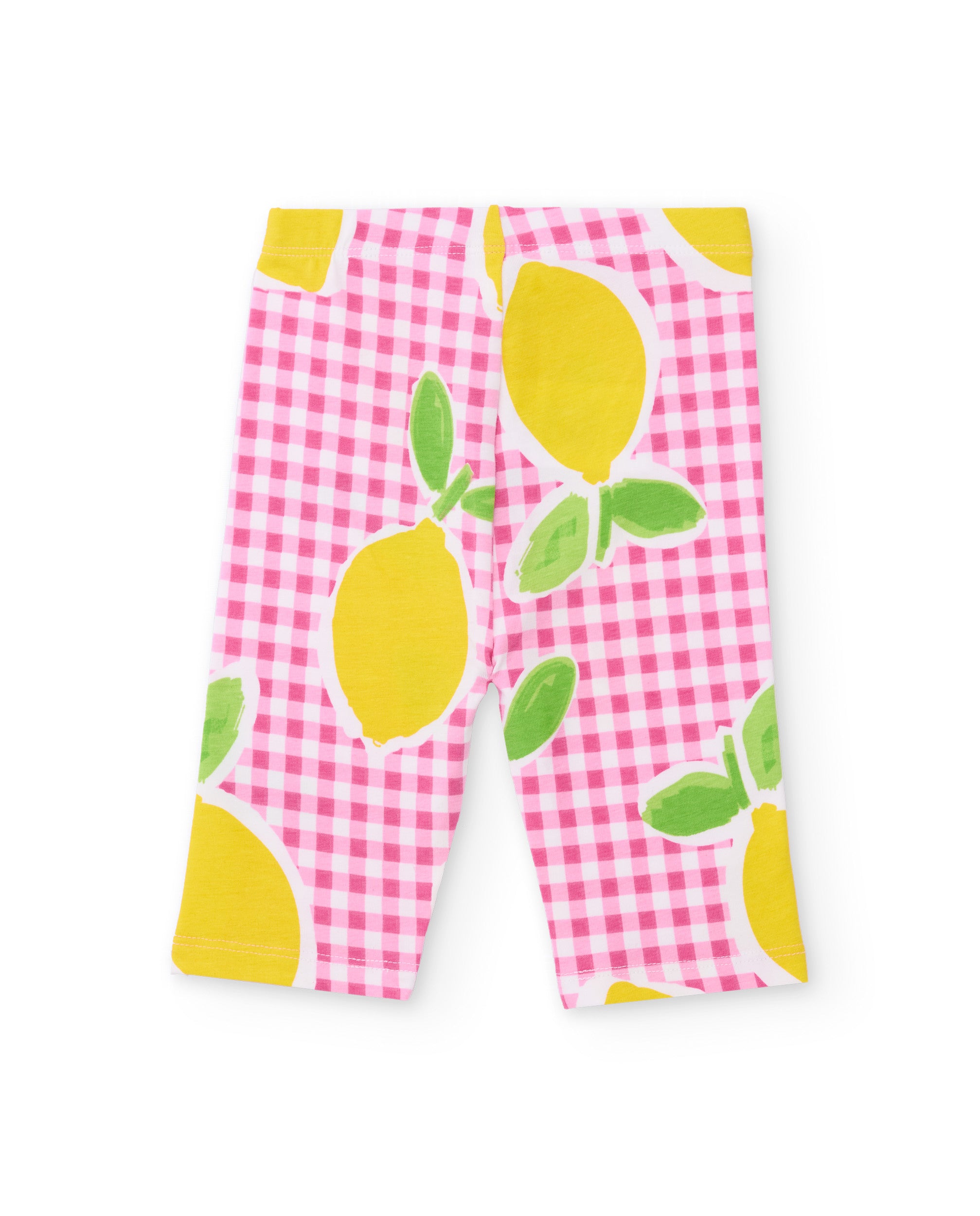 Tuc Tuc leggings bambina rosa limoni vichy jersey