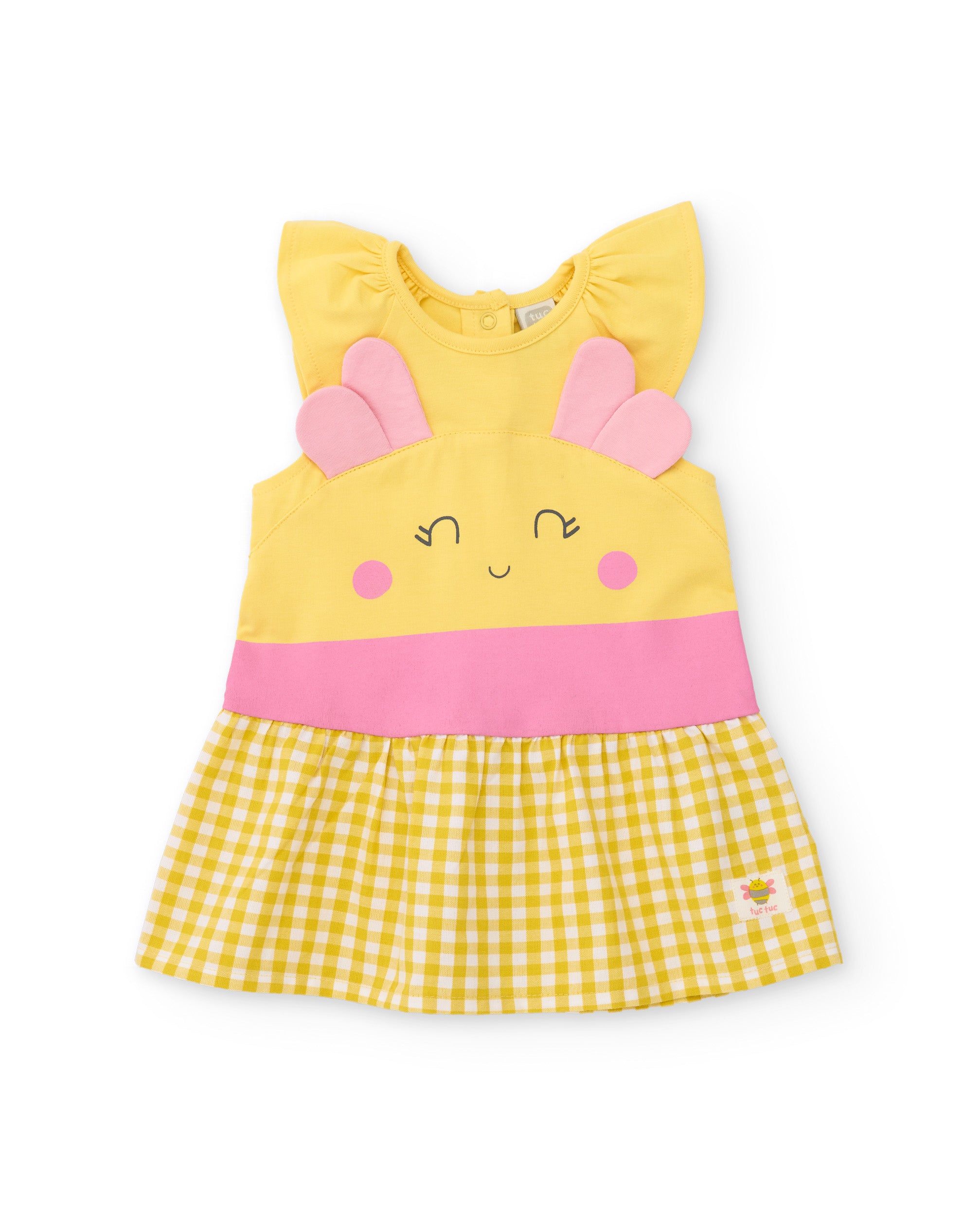 Tuc Tuc vestito neonata giallo ape 2 pezzi