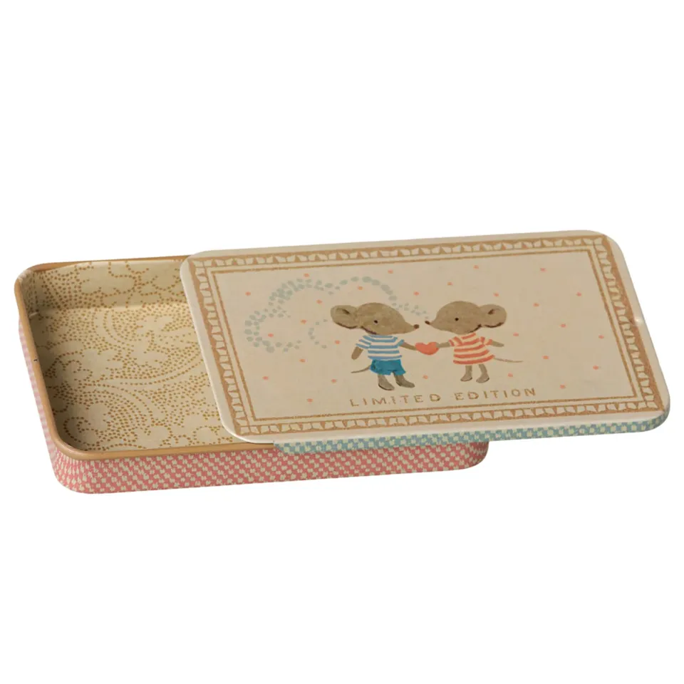 Maileg scatolina in metallo con coperchio 6x9 cm