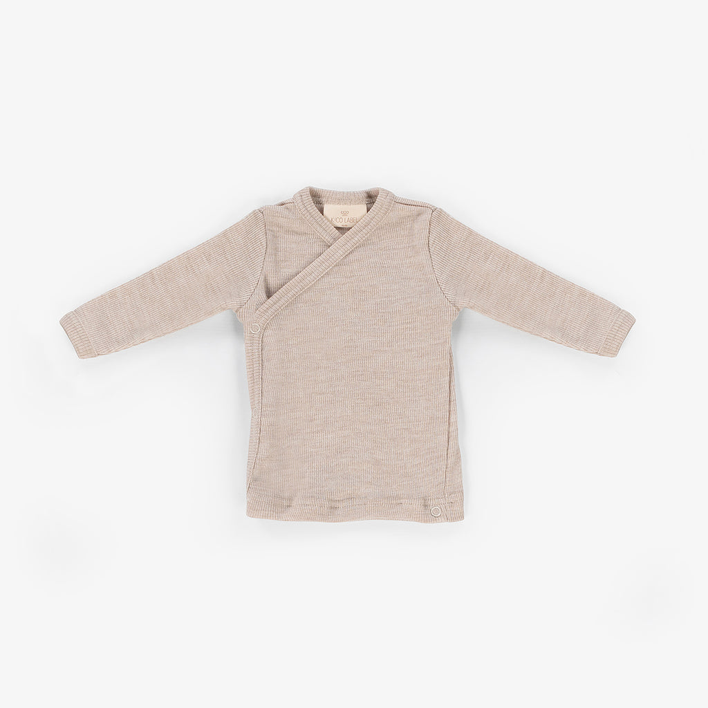 Kico Label maglia portafoglio neonato lana merino chiusa
