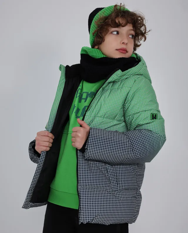 Tuc Tuc Cyber Pixel Mode piumino bambino verde geometrico