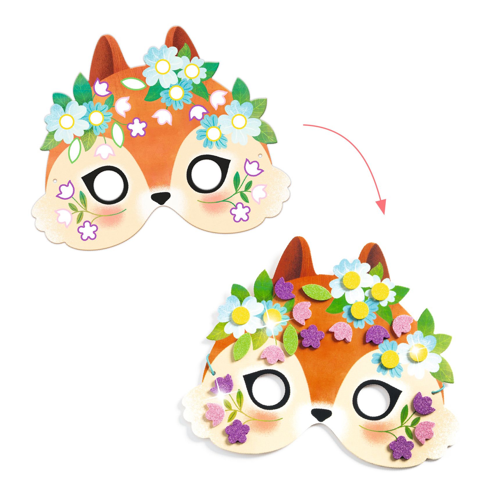 Djeco Do It Yourself Forest Animals kit maschere 8 pz