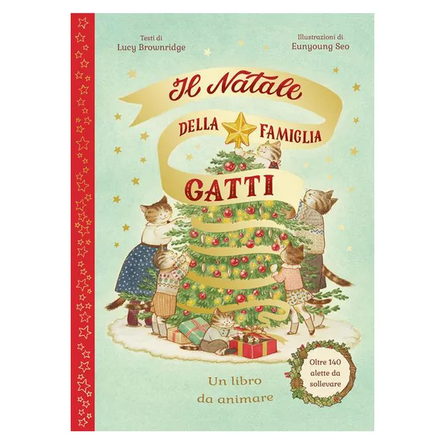 Emme Edizioni Natale famiglia Gatti libro tattile con alette