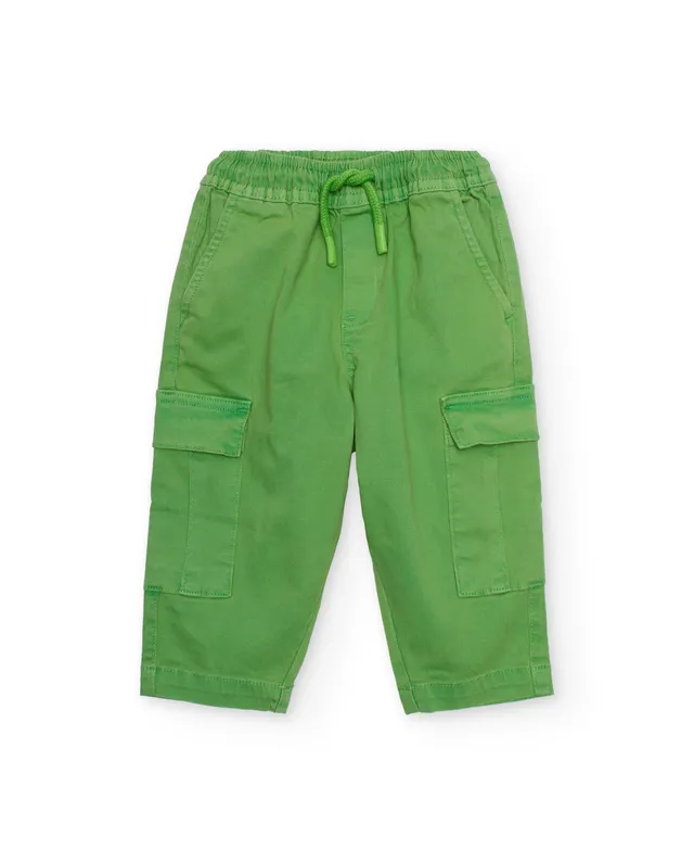 Tuc Tuc pantalone cargo bimbo verde tasche laterali