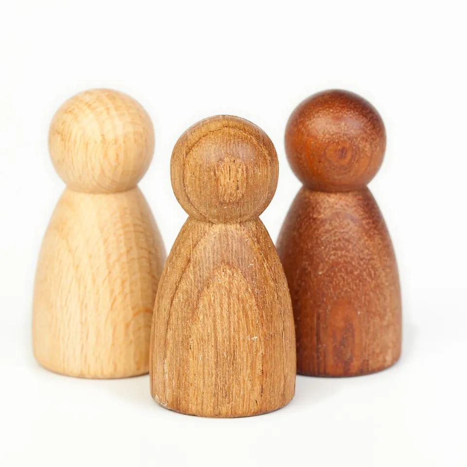 Grapat Nins essenze legno personaggi 6 cm set 3 pezzi