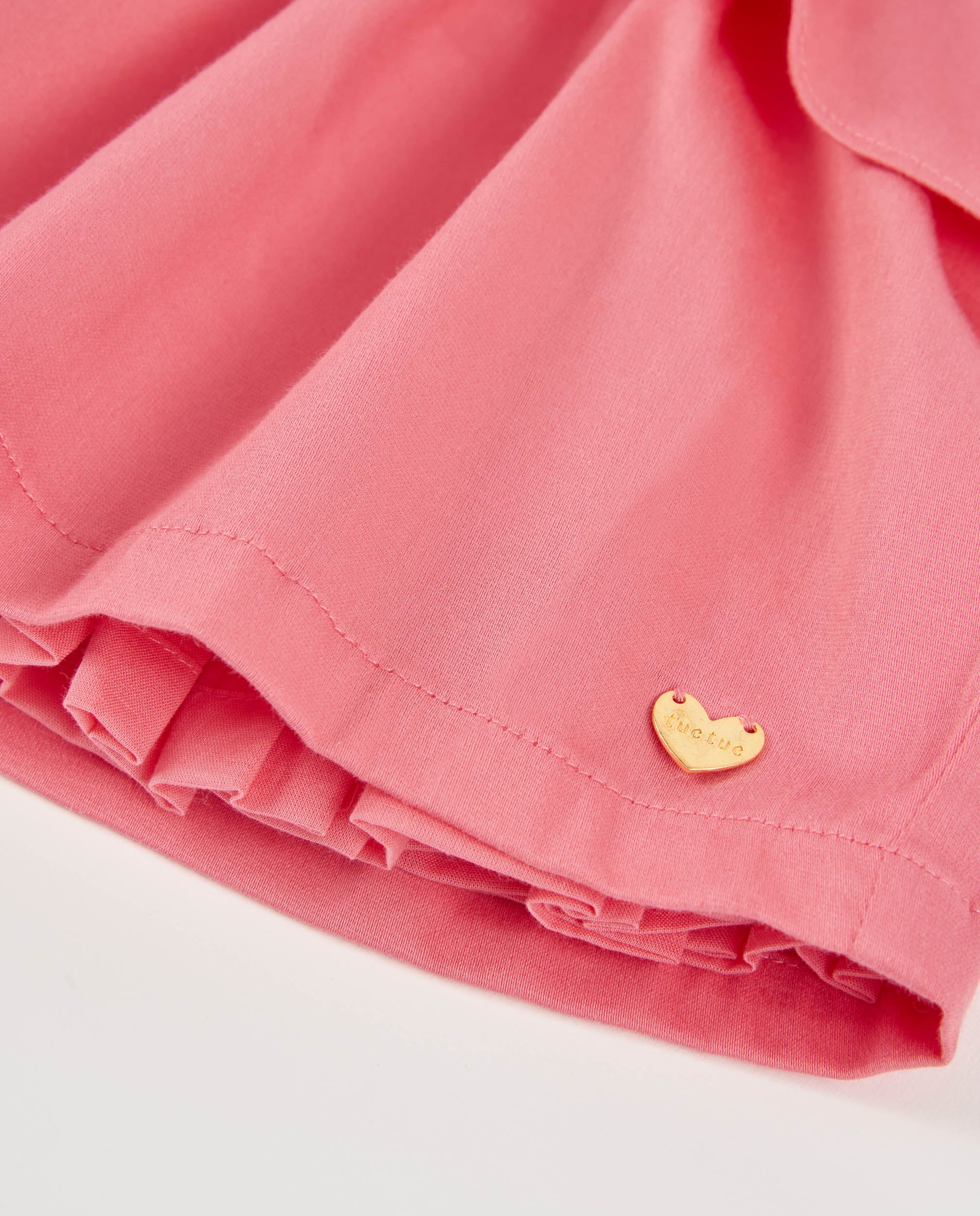 Tuc Tuc Vestito Bambina Rosa Corallo con Volant Leggero