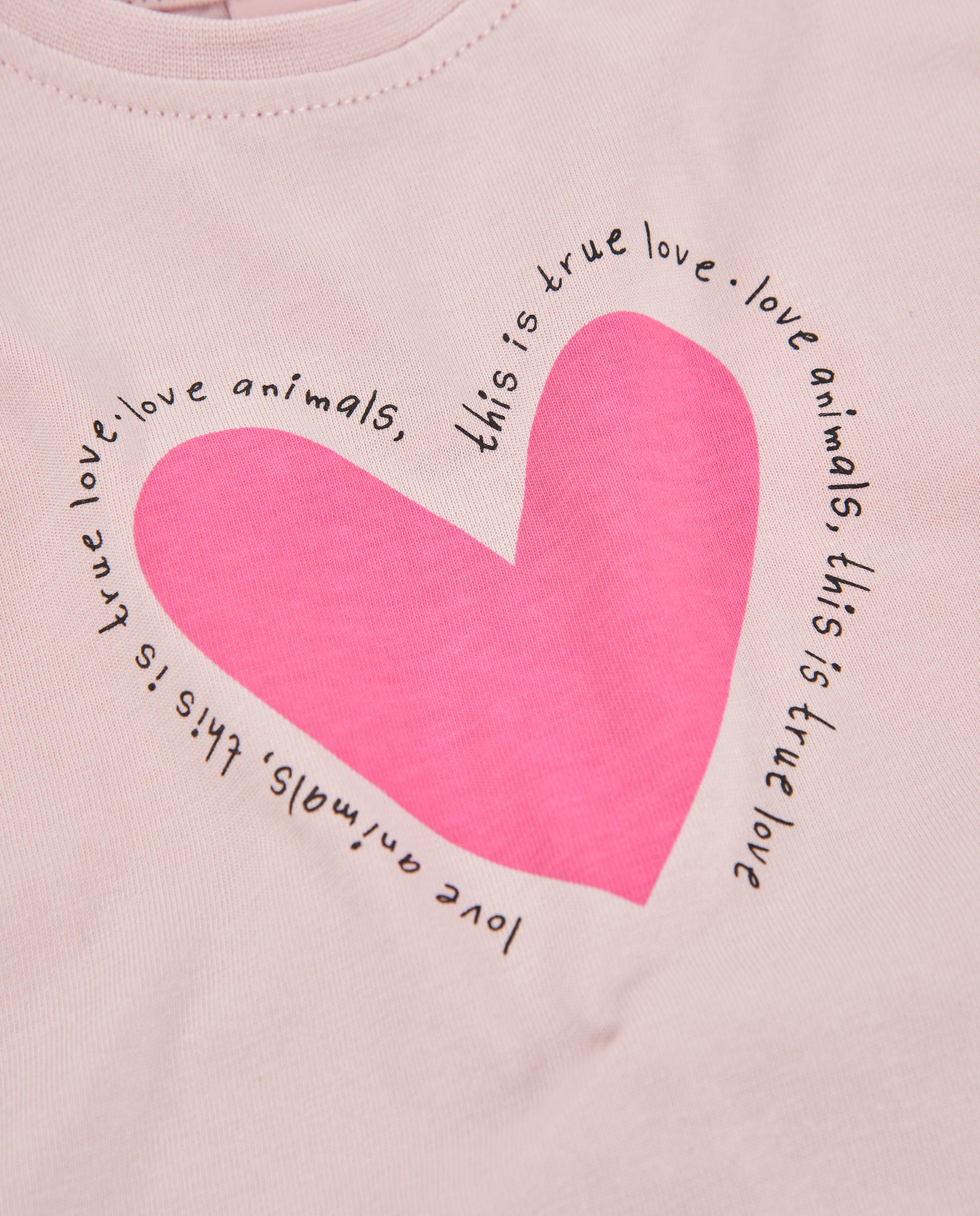 Tuc Tuc maglia bambina cuore manica lunga rosa