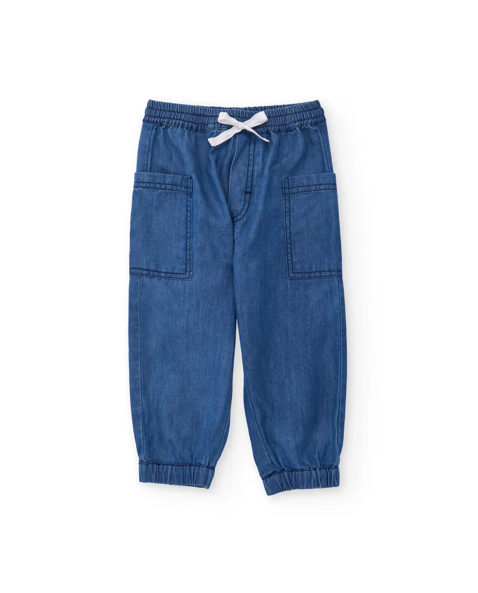 Tuc Tuc pantaloni bambino jeans leggero denim blu
