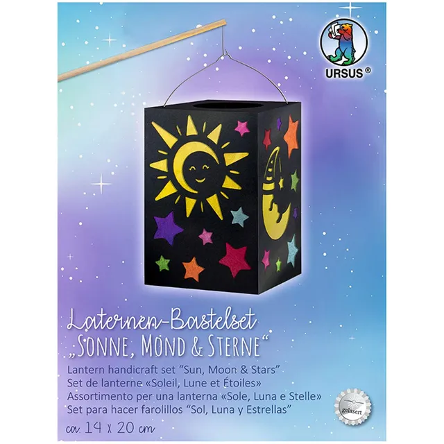 URSUS Lanterna Sole Luna e Stelle Kit Creativo Carta