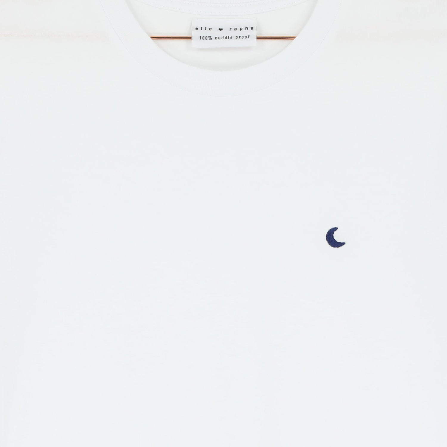 Ella and Rapha Moon t-shirt uomo bianca cotone organico