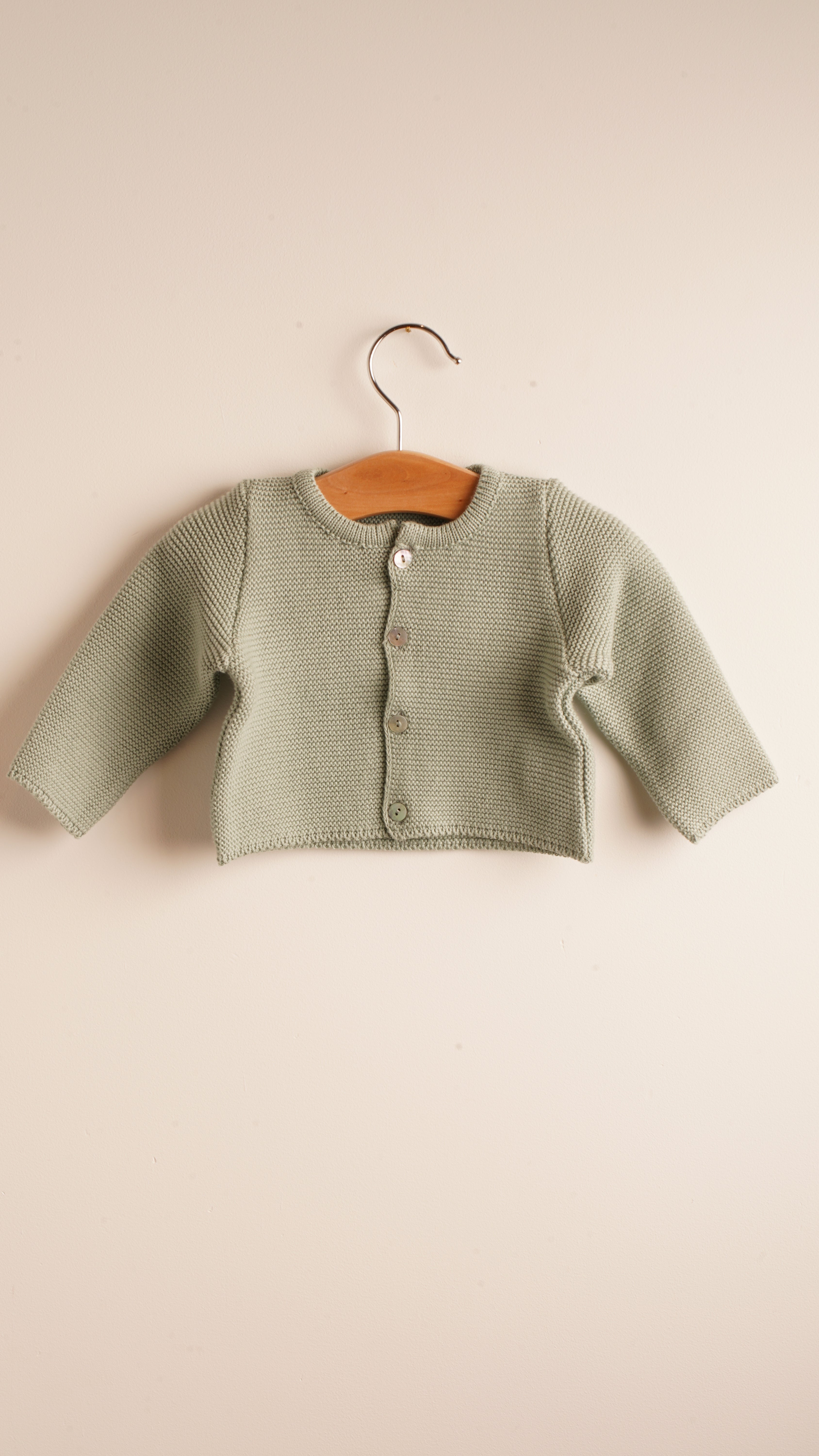 Mebi giacca cotone bambino verde salvia