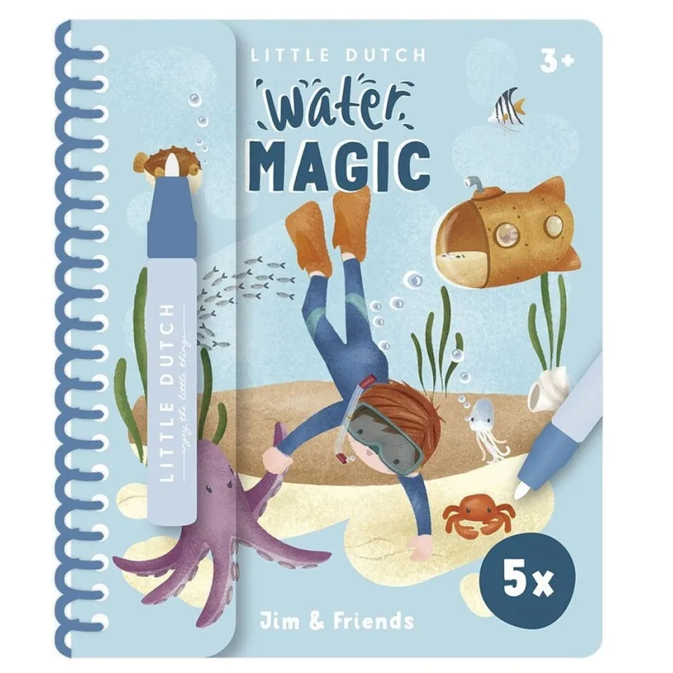 Little Dutch Jim Friends libro magico acqua riutilizzabile