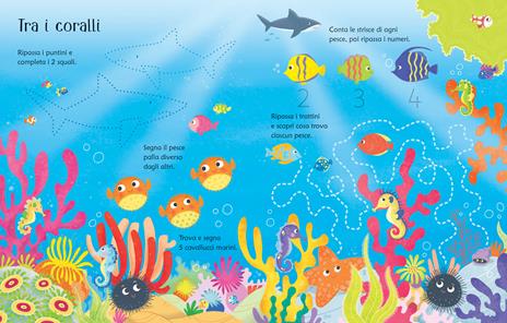 Usborne In fondo al mare libro attività cancellabile 3+ anni
