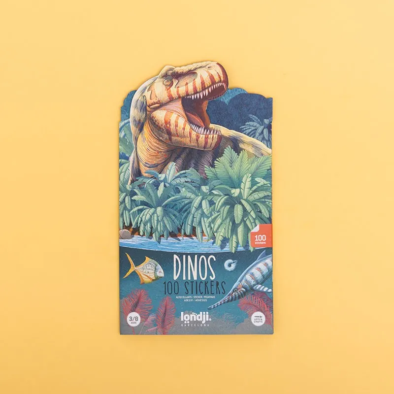 Londji Dino Cartella Attività Stickers 100 Adesivi