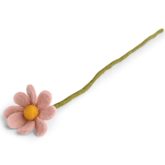 Gry & Sif Anemone Rosa Piccola Fiore in Feltro Lana