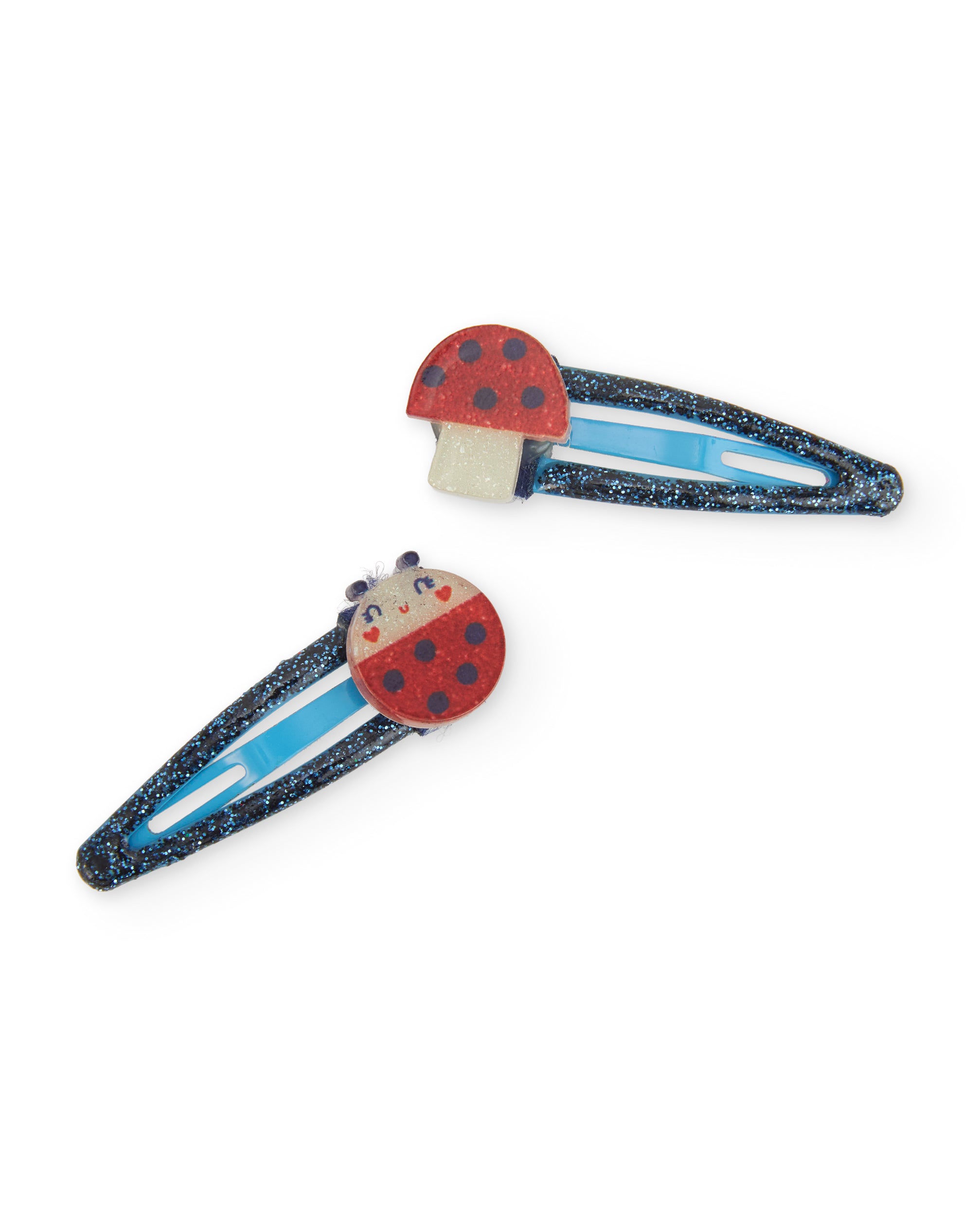 Tuc Tuc mollette capelli bambina coccinella blu glitter