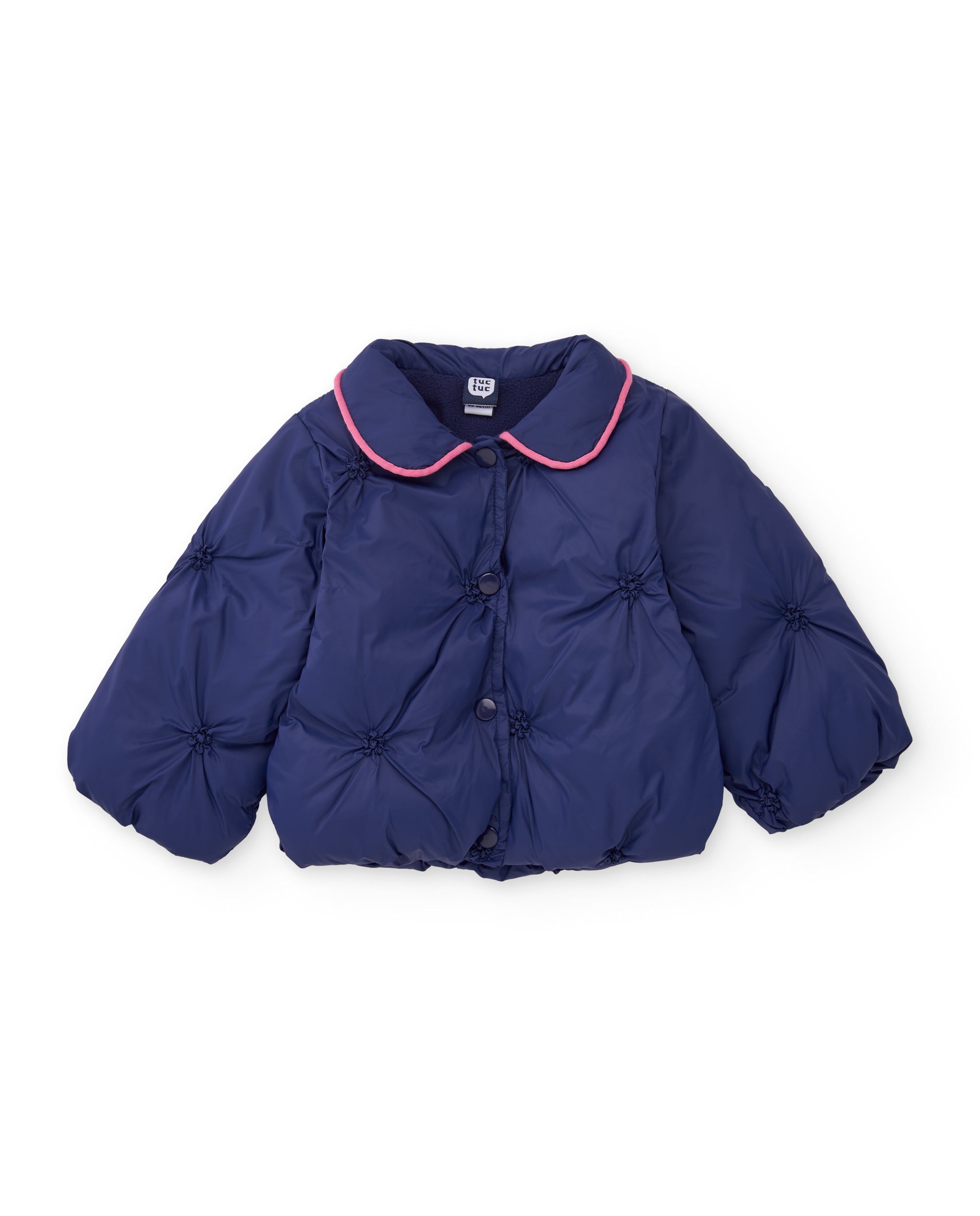 Tuc Tuc Cappotto Neonata Trapuntato Blu Marino