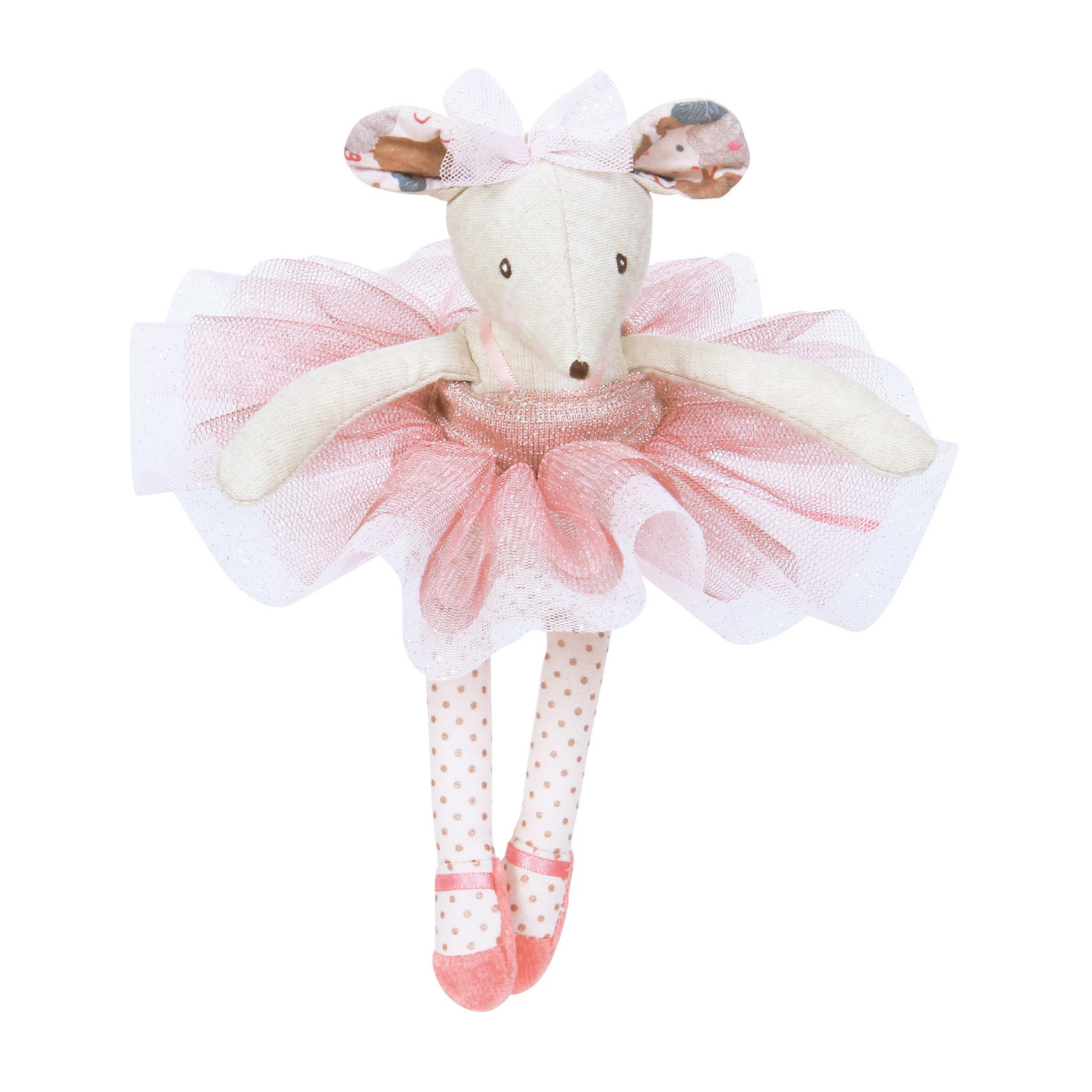 Moulin Roty Il était une fois Topo Ballerina pupazzo tutù rosa