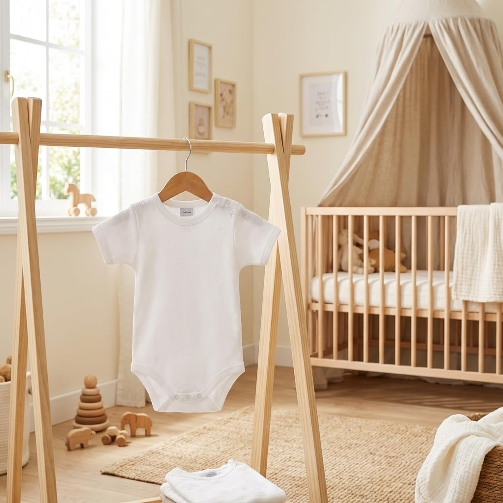 Babidu Body Manica Corta Cotone Traforato Orsetto 2-3 Anni