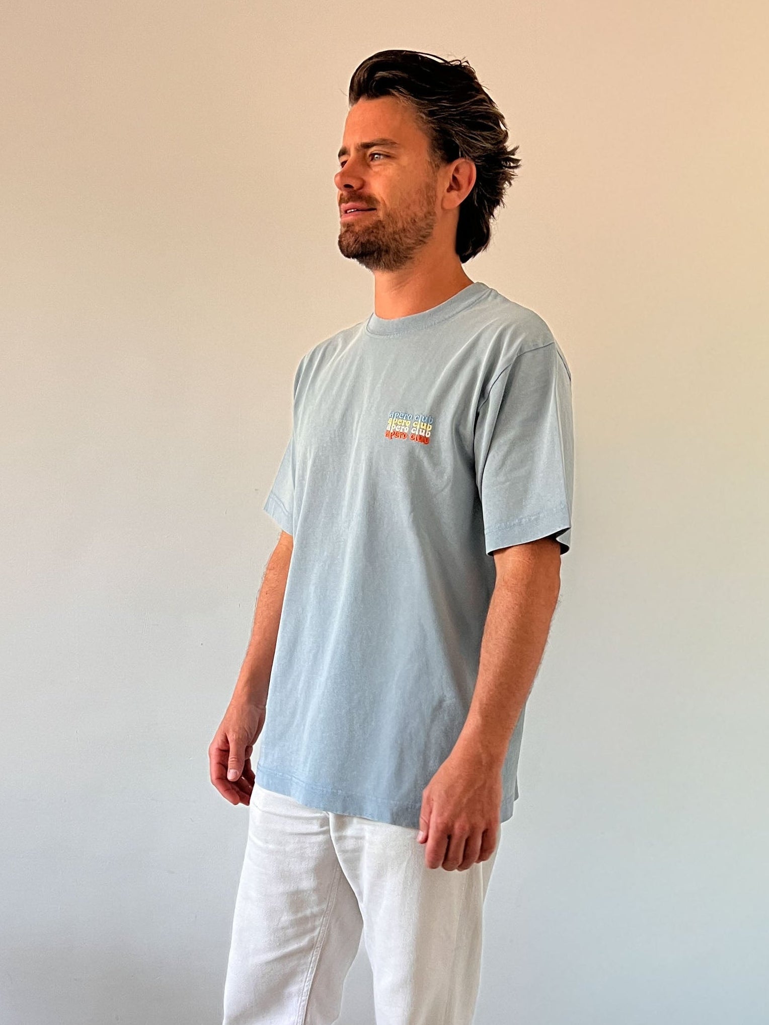 Ella and Rapha Apero Club t-shirt blu loose fit