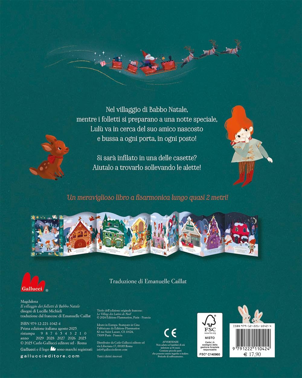 Gallucci Villaggio dei folletti di Babbo Natale libro alette