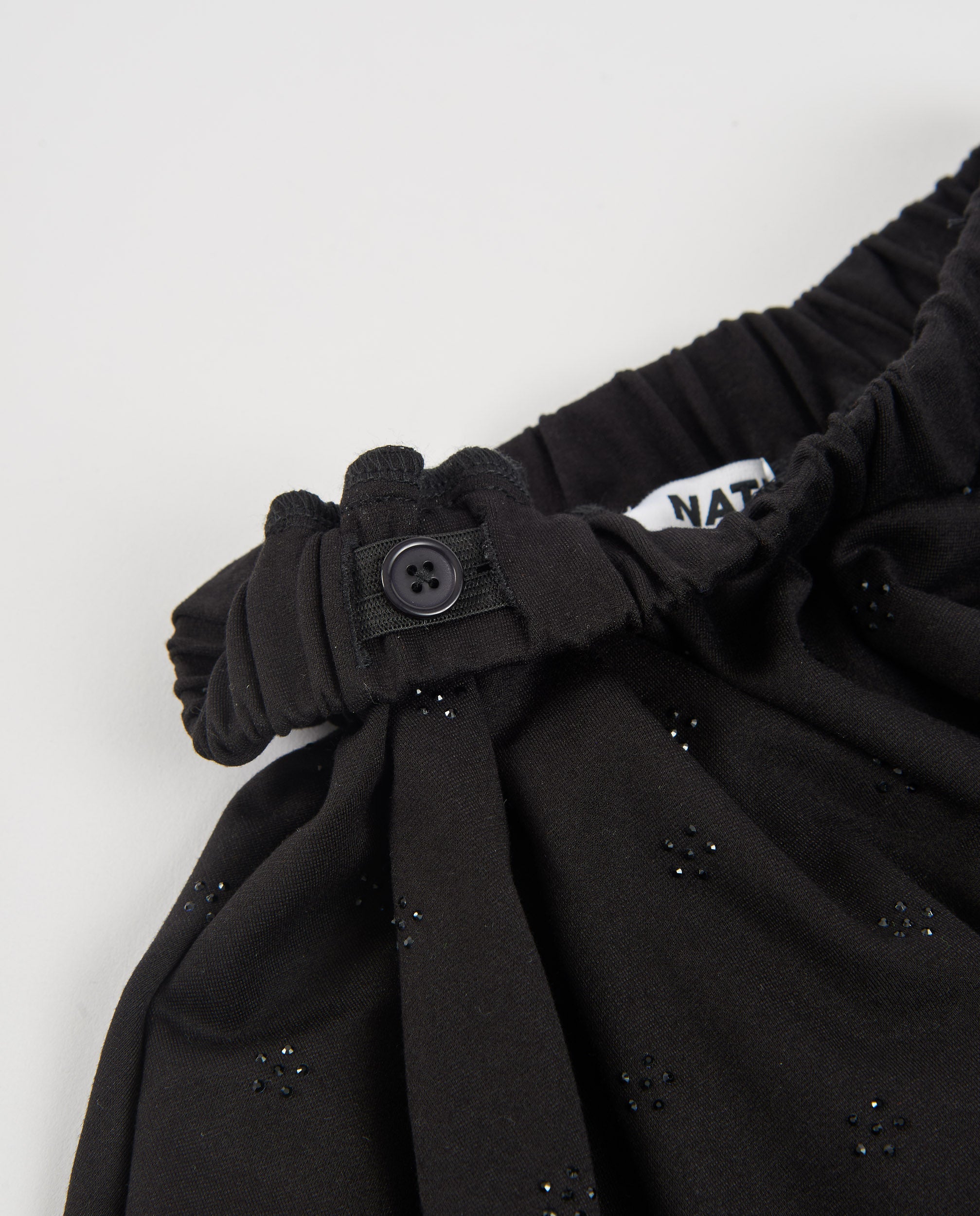 Tuc tuc gonna bambina maglia nera fiore elastica