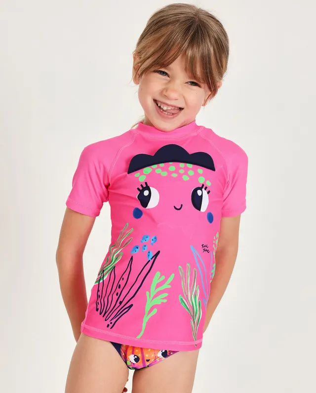 Tuc Tuc maglia mare bambina fucsia UPF 50+
