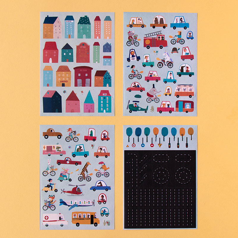 Londji City cartella attività 150 stickers rimovibili città