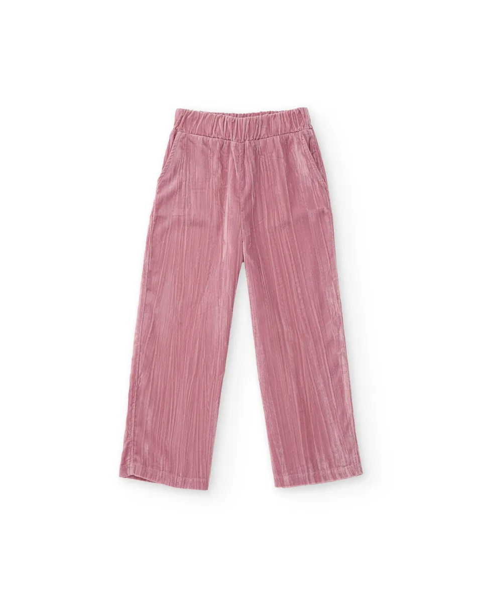 Tuc Tuc pantaloni bambina rosa vita elasticizzata