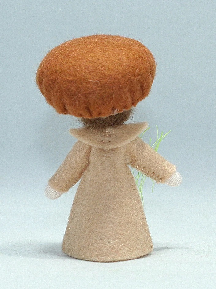 Ambrosius Fungus Boy Fata Braun figura feltro 7 cm decorativa